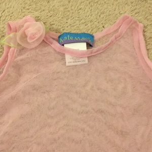 Kate Mack Designer Pink Sheer Swim Cover-Up